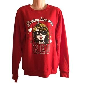 Pink‎ Dino Saur Chicago Blackhawks #87 Taylor Sweatshirt Red Size S/M